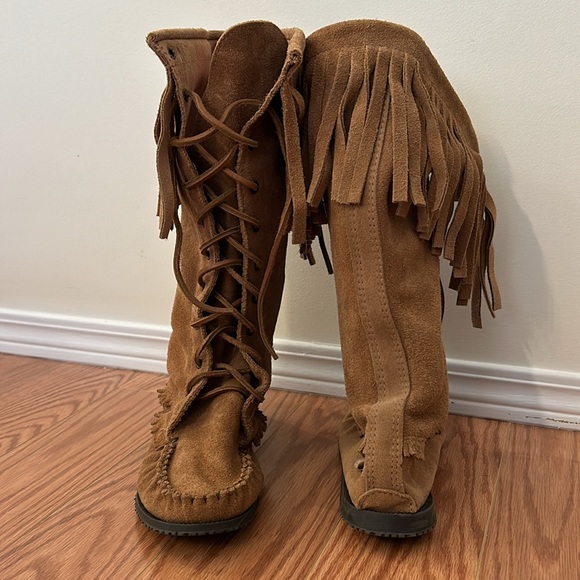 Laurentian Chief Moccasin Boots 7Knee High Brown - Picture 2 of 5